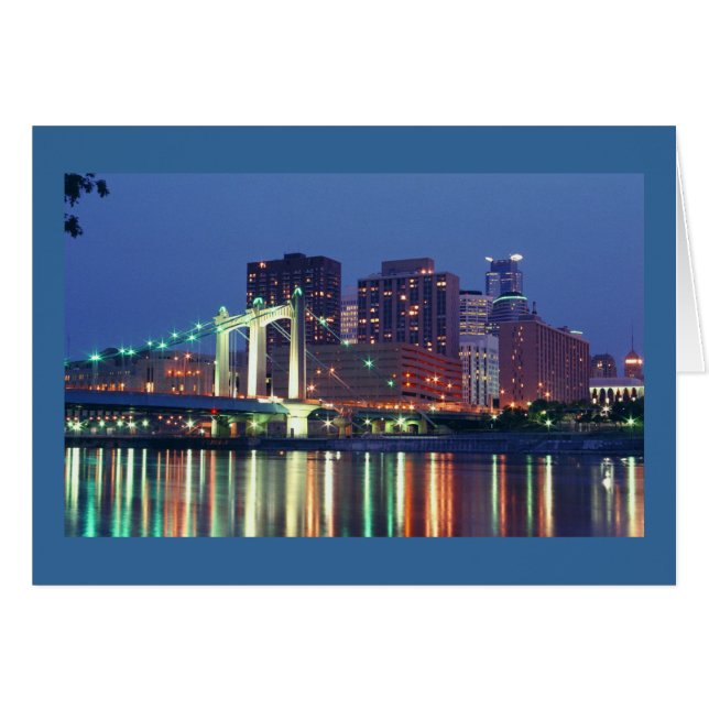 Minneapolis Skyline la nuit (Devant horizontal)