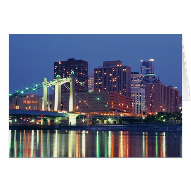 Minneapolis Skyline la nuit (Devant horizontal)