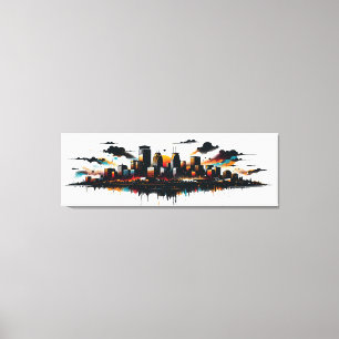 Minneapolis Skyline Leinwand Art
