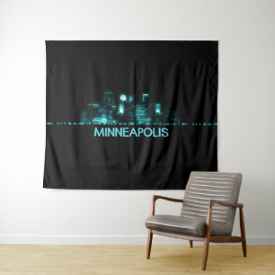 Minneapolis Skyline Wandteppich
