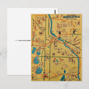 Minneapolis-Spaßkarte Postkarte