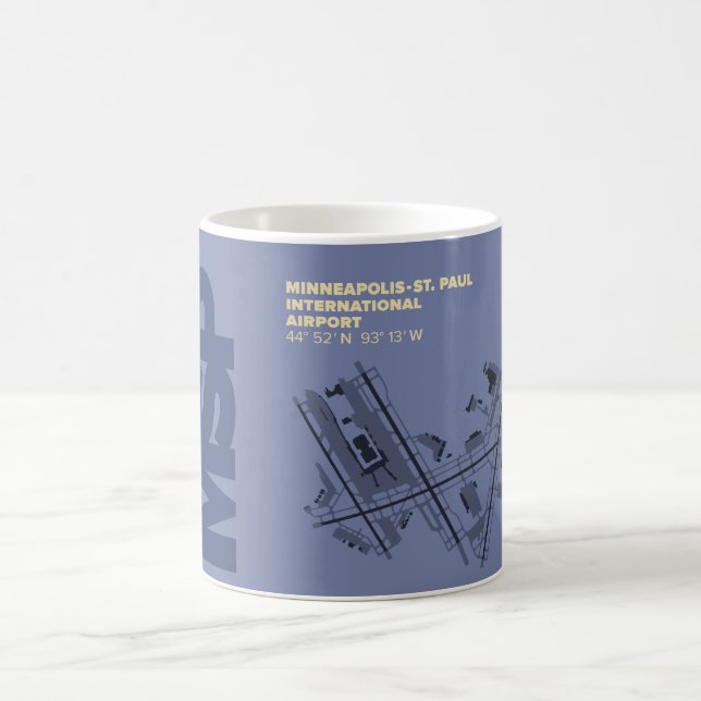 Minneapolis-St. Diagramm Paul-Flughafen-(MSP) Kaffeetasse (Mittel)