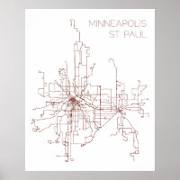 Minneapolis-St. Paul Transit Routes (Printwerbung)