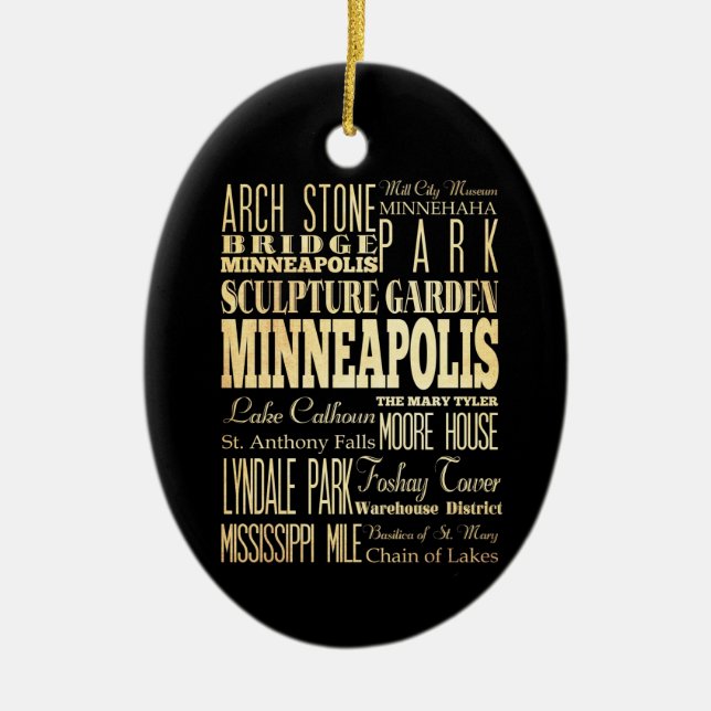 Minneapolis-Stadt der Keramik Ornament (Vorne)