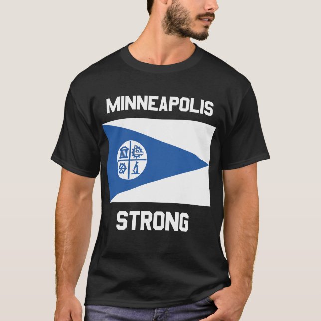 Minneapolis Strong Basic Dark T-Shirt (Devant)