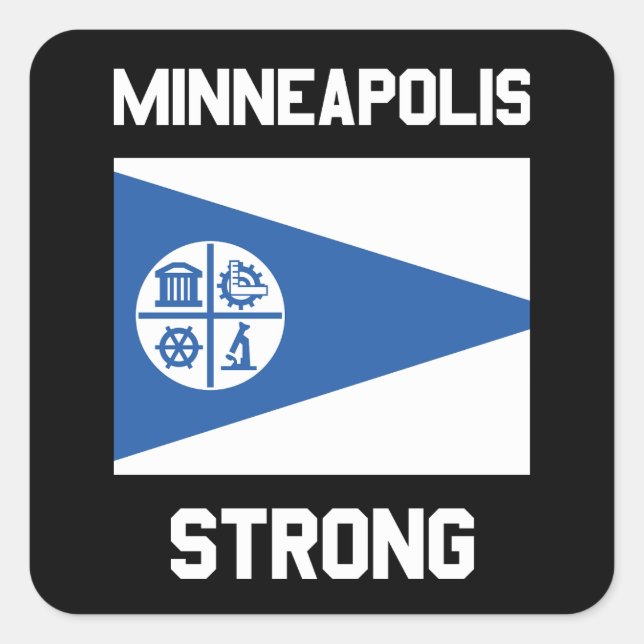 Minneapolis Strong  Quadratischer Aufkleber (Vorderseite)