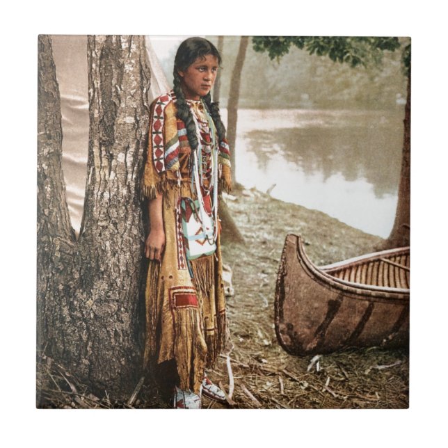 Minnehaha 1897 gebürtiger Amerikaner Hiawatha Fliese (Vorderseite)