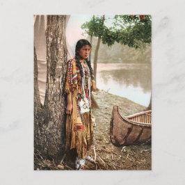 Minnehaha 1897 Vintager Indianer Hiawatha Postkarte