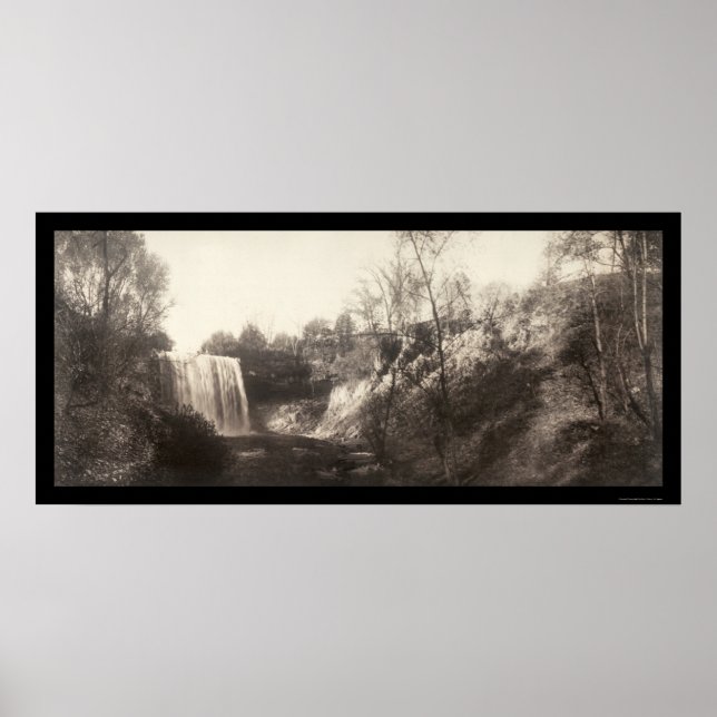Minnehaha Falls MN Foto 1906 Poster (Vorne)