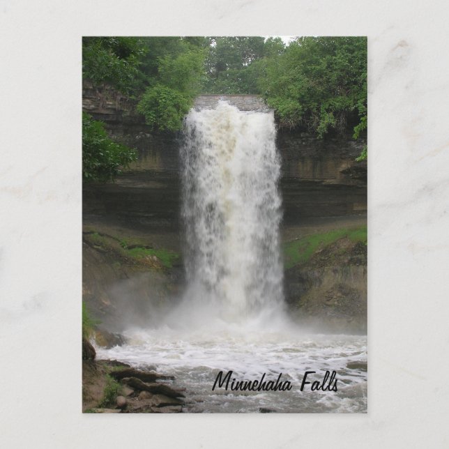 Minnehaha Falls Postkarte (Vorderseite)