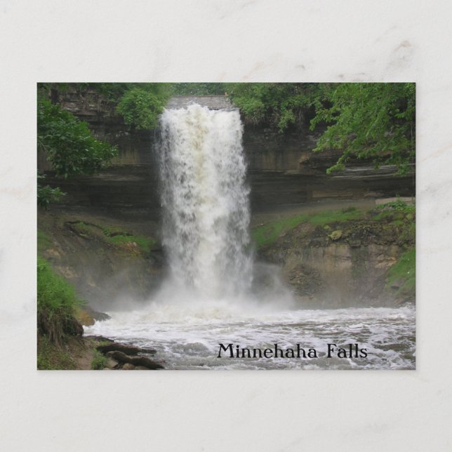 Minnehaha Falls Postkarte (Vorderseite)