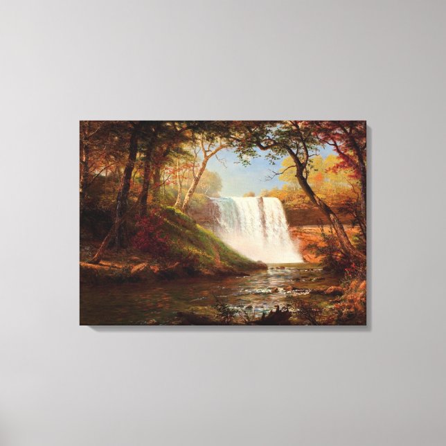 Minnehaha Falls, schöne Kunst von Albert Bierstadt Leinwanddruck (Vorderseite)