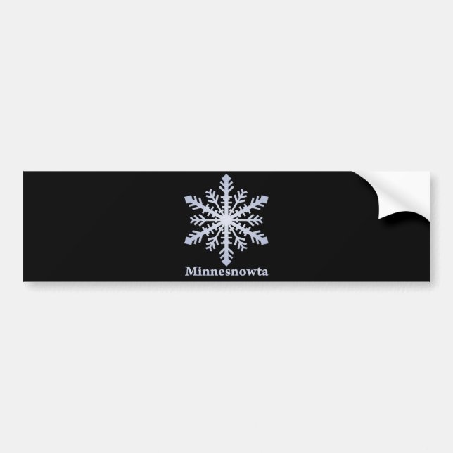 Minnesnowta Blau-Schneeflocke Autoaufkleber (Vorne)