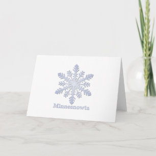 Minnesnowta Blue Snowflake Feiertagskarte