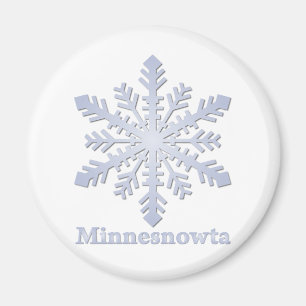 Minnesnowta Blue Snowflake Magnet
