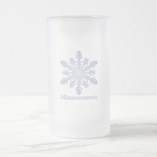 Minnesnowta Blue Snowflake Mattglas Bierglas (Mittel)