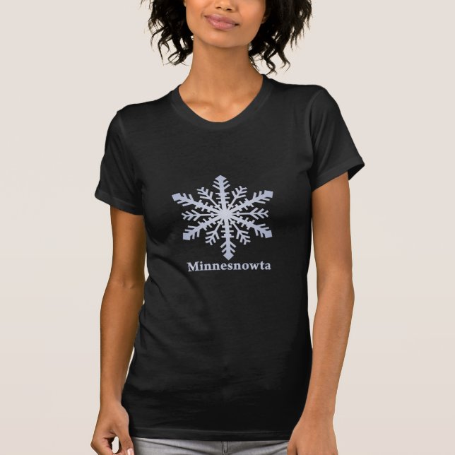 Minnesnowta Blue Snowflake T-Shirt (Vorderseite)