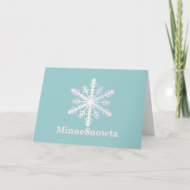 MinneSnowta mit Snowflake Feiertagskarte (Vorderseite)