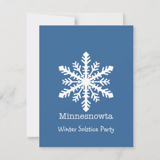 Minnesnowta Snowflake Feiertagskarte (Vorderseite)