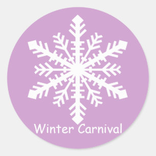 Minnesnowta Snowflake Runder Aufkleber