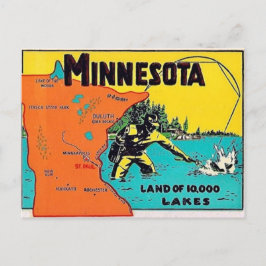 Minnesota 10.000-Seen-Postkarte Postkarte