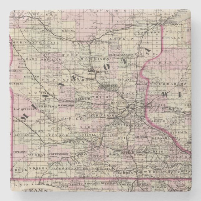 Minnesota 9 steinuntersetzer (Vorderseite)