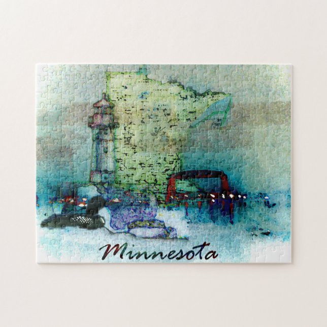 Minnesota-Abstrakt-Puzzle (Horizontal)