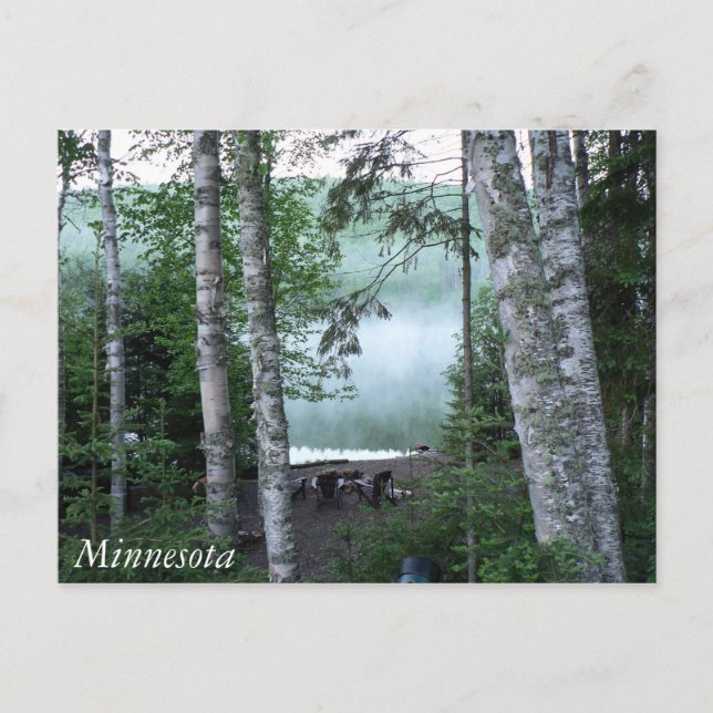 Minnesota am Seeufer Postkarte (Vorderseite)