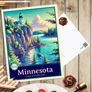 Minnesota   Anime Style Cel Schattenkarte Postkarte