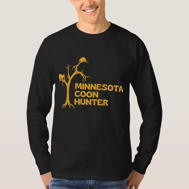 Minnesota Coon Hunter - Fun Raccoon Jagen T-Shirt (Vorderseite)