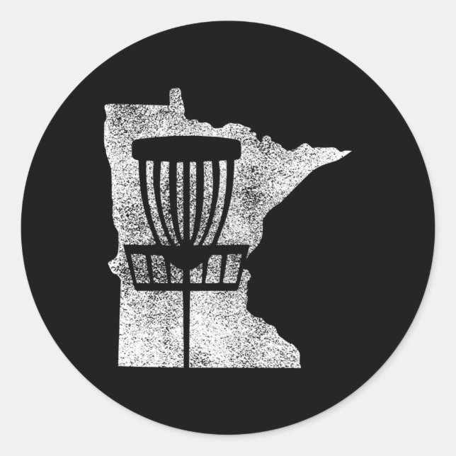 Minnesota Disc Golf Staat mit Kerzenlicht gestört Runder Aufkleber (Vorderseite)