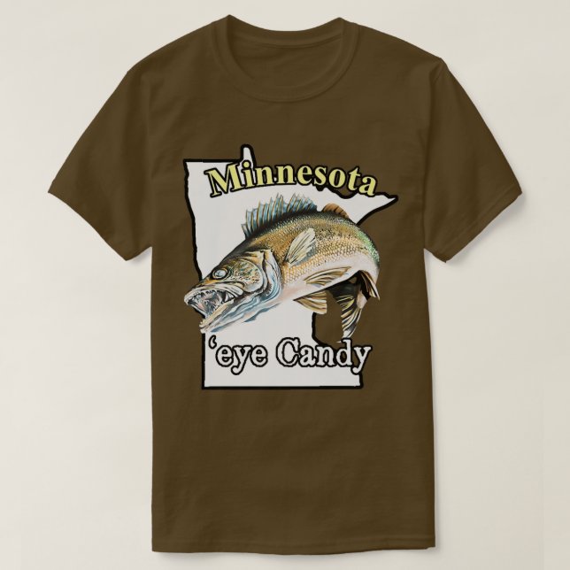 Minnesota 'Eye Candy Funny Walleye 48 T-Shirt (Design vorne)