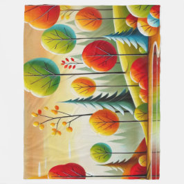 Minnesota Fall Forest and Lake Fleecedecke