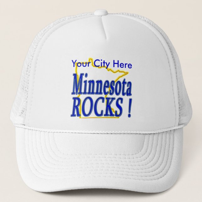 Minnesota-Felsen! Truckerkappe (Vorderseite)