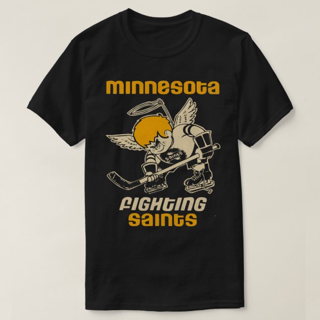 Minnesota Fighting Saints Retro Defunktionaler Hoc T-Shirt (Design vorne)