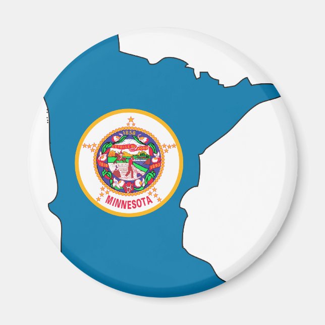 Minnesota Flag Map Magnet (Vorne)