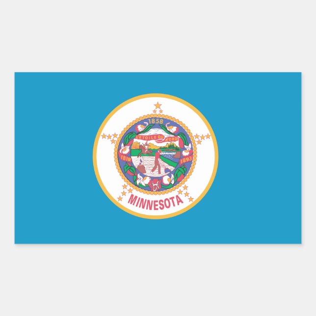 MINNESOTA Flag - Rechteckiger Aufkleber (Vorderseite)