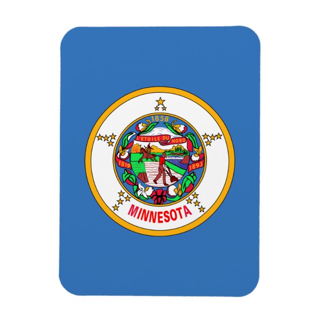 Minnesota-Flagge Magnet (Vertikal)