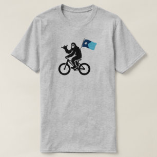 Minnesota-Flagge mit Bigfoot Cycling T-Shirt