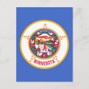 Minnesota-Flagge Postkarte
