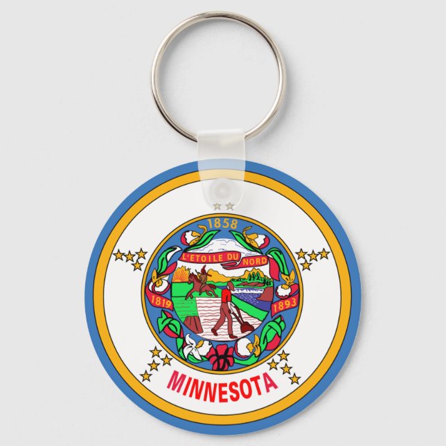 Minnesota-Flagge Schlüsselanhänger (Vorderseite)