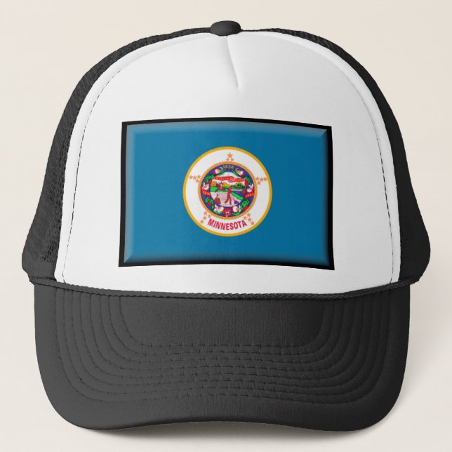 Minnesota-Flagge Truckerkappe (Vorderseite)