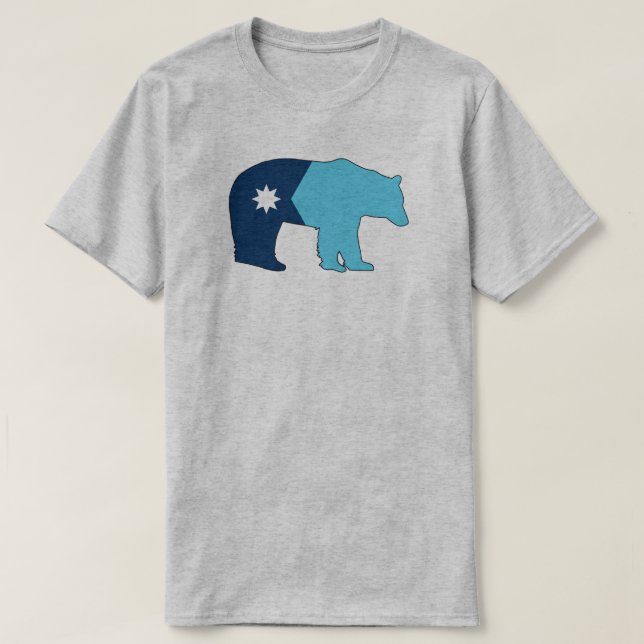 Minnesota-Flaggenbär T-Shirt (Design vorne)