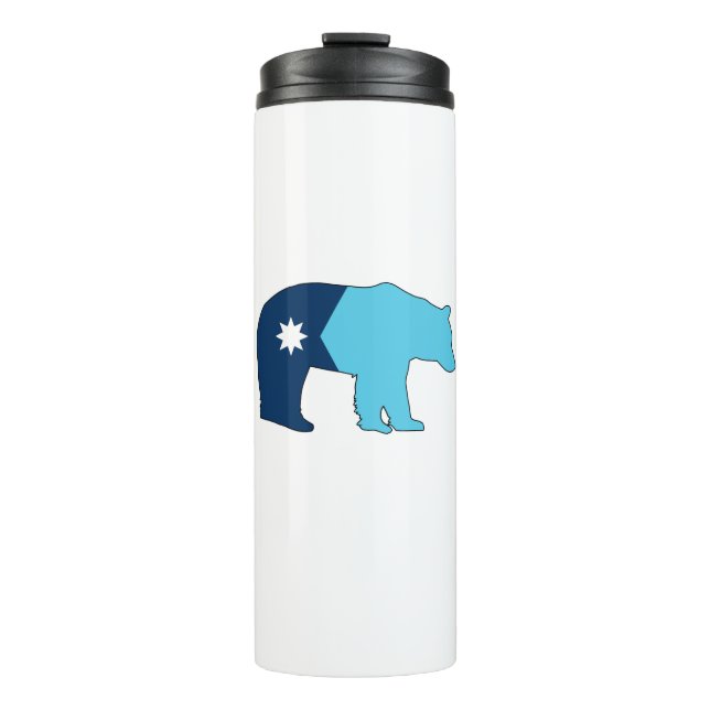 Minnesota-Flaggenbär Thermosbecher (Vorderseite)
