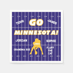 Minnesota Football Family Paper Napkin Serviette