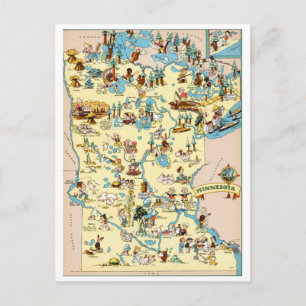 Minnesota Funny Vintage Karte