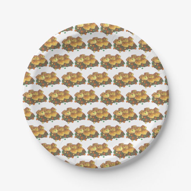 Minnesota Hot Disa Tater Tot Casserole Pappteller (Vorderseite)
