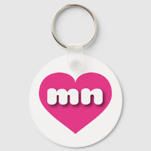 Minnesota Hot rosa heart - I Liebe mn Schlüsselanhänger