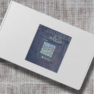 Minnesota Hund auf Jean Pocket Square Sticker