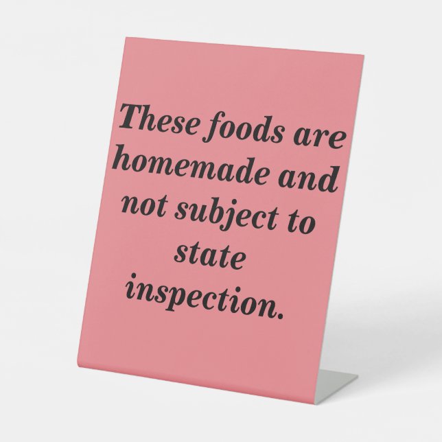 Minnesota Hütte Food Law Table Signature-Zeichen Sockelschild (Vorderseite)
